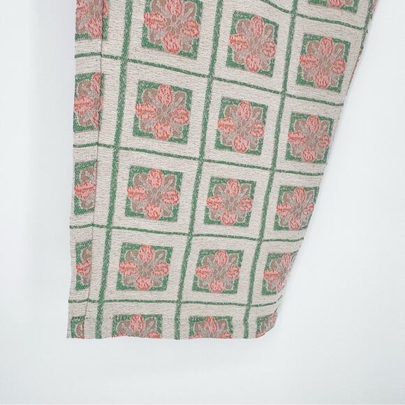 Pleasures Slippy Easy Pant Tapestry Floral Jaquard Pull On Drawstring In Cream L - Picture 9 of 16